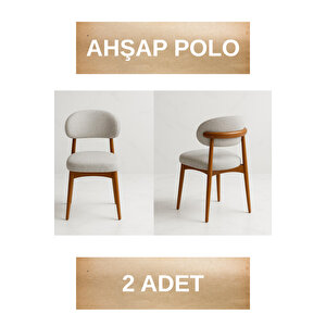 2 Adet, Ahşap Polo Sandalye,