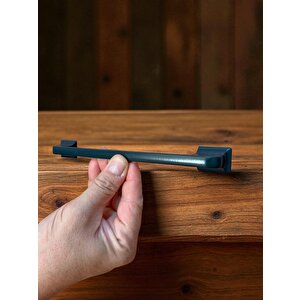 Beta Düz Antrasit Alüminyum Metal Lüks Modern Mobilya Çekmece Mutfak Dolabı Kulpu 160mm-192mm 10 Adet