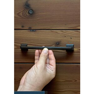 Beta Çizgili Siyah Alüminyum Metal Lüks Modern Mobilya Çekmece Mutfak Dolabı Kulpu 160mm-192mm 1 Adet
