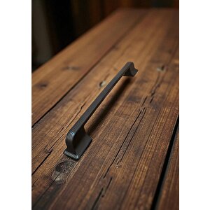 Beta Çizgili Siyah Alüminyum Metal Lüks Modern Mobilya Çekmece Mutfak Dolabı Kulpu 160mm-192mm 1 Adet