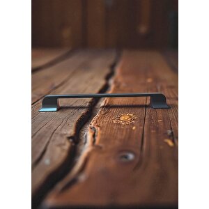 Beta Çizgili Antrasit Alüminyum Metal Lüks Modern Mobilya Çekmece Mutfak Dolabı Kulpu 160mm-192mm 1 Adet