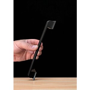 Beta Çizgili Siyah Alüminyum Metal Lüks Modern Mobilya Çekmece Mutfak Dolabı Kulpu 160mm-192mm