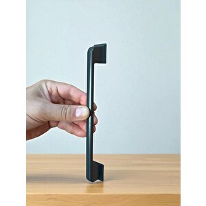 Beta Düz Antrasit Alüminyum Metal Lüks Modern Mobilya Çekmece Mutfak Dolabı Kulpu 160mm-192mm