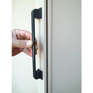 Beta Düz Antrasit Alüminyum Metal Lüks Modern Mobilya Çekmece Mutfak Dolabı Kulpu 160mm-192mm