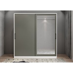 Bar Sürgülü Portmanto Beyaz&füme 180 cm