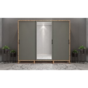 Mükemmel Sürgülü Portmanto Çam&füme 240 cm