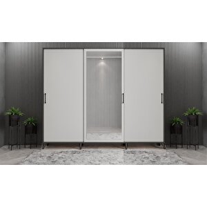 Mükemmel Sürgülü Portmanto Füme&beyaz 240 cm