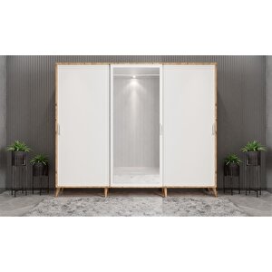 Mükemmel Sürgülü Portmanto Çam&beyaz 270 cm