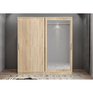 Bar Sürgülü Portmanto Meşe 180 cm