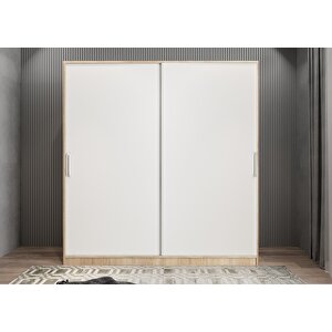 Bar Eko Sürgülü Portmanto Meşe&beyaz 120 cm