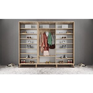 Mükemmel Sürgülü Portmanto Meşe&beyaz 270 cm