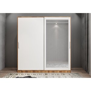 Bar Sürgülü Portmanto Ceviz&beyaz 180 cm