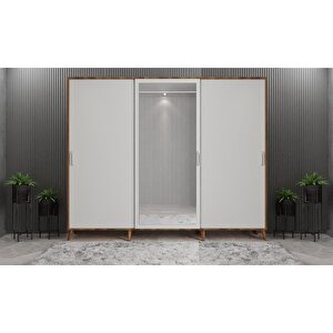 Mükemmel Sürgülü Portmanto Ceviz&beyaz 240 cm