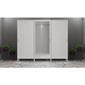 Mükemmel Sürgülü Portmanto Beyaz 208 cm