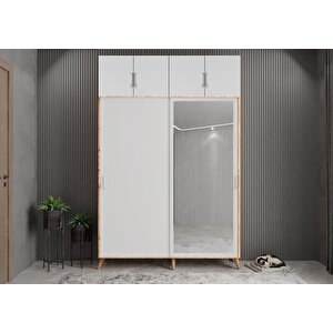 Trend Sürgülü Portmanto Çam&beyaz 140 cm