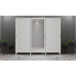 Mükemmel Sürgülü Portmanto Beyaz 240 cm