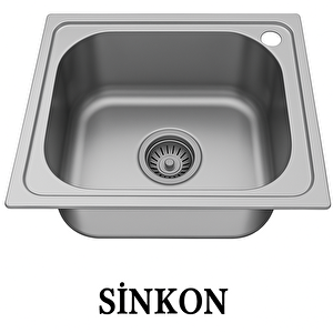 Si̇nkon Paslanmaz Krom Eviye 40x50 Sağ Delikli