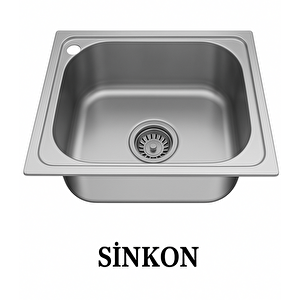 Si̇nkon Paslanmaz Krom Eviye 40x50 Sol Delikli