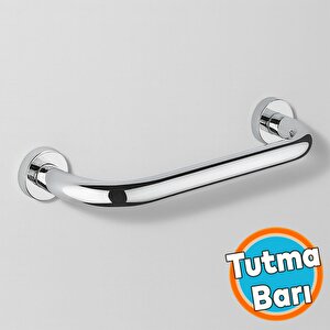 Banyo Tutunma Barı Paslanmaz Çelik 40 Cm Vidalı Duvar Tipi Destek Barı Engelli Güvenlik Tutacağı