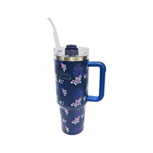 Yk1549 Pipetli 1,2 Lt Çelik Bardak Termos Lacivert