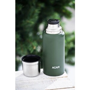 Karat X Serisi Paslanmaz Çelik 0,75 Lt Kamp Termos Yeşil Tms-08366