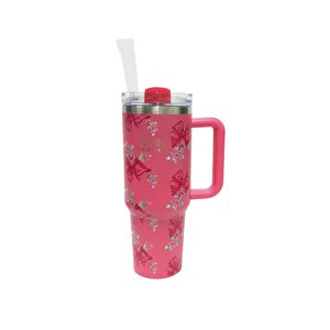 Yk1549 Pipetli 1,2 Lt Çelik Bardak Termos Pembe