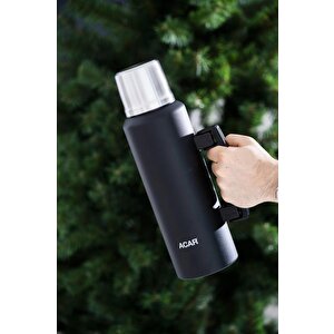 Karat X Serisi Paslanmaz Çelik 1,5 Lt Kamp Termos Siyah Tms-08369