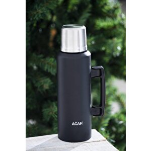 Karat X Serisi Paslanmaz Çelik 1,5 Lt Kamp Termos Siyah Tms-08369