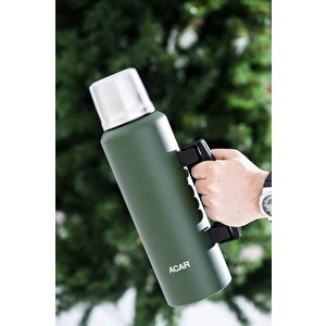 Karat X Serisi Paslanmaz Çelik 1,5 Lt Kamp Termos Yeşil Tms-08368