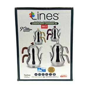 Lines Şahmeran Mini Boy 2 No Çelik Çaydanlık Metal Sap