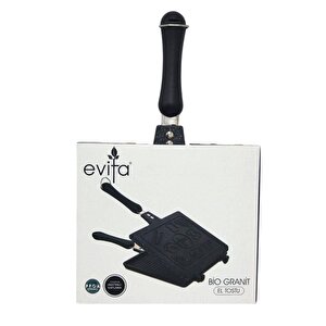 Evita Bio Granit Ocak Üstü El Tost Makinesi Siyah