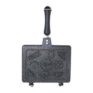 Evita Bio Granit Ocak Üstü El Tost Makinesi Siyah