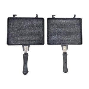 Evita Bio Granit Ocak Üstü El Tost Makinesi Siyah