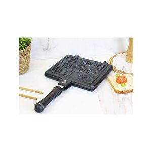 Evita Bio Granit Ocak Üstü El Tost Makinesi Siyah