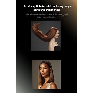 Jolie Hs1600 Hava Üflemeli Dijital Isı Göstergeli İyon Etkili Saç Düzleştirici Antrasit