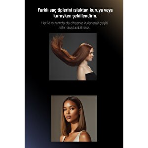 Jolie Hs1600 Hava Üflemeli Dijital Isı Göstergeli İyon Etkili Saç Düzleştirici Mavi