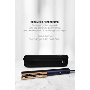 Jolie Hs1600 Hava Üflemeli Dijital Isı Göstergeli İyon Etkili Saç Düzleştirici Mavi