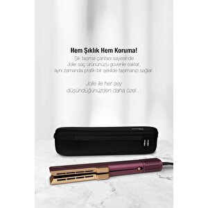 Jolie Hs1600 Hava Üflemeli Dijital Isı Göstergeli İyon Etkili Saç Düzleştirici Mürdüm