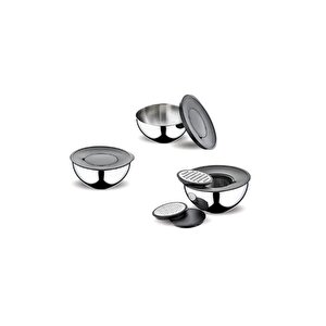 Fms Rendeli Çok Amaçlı Saklama Kabı Seti 16-20-24 Cm