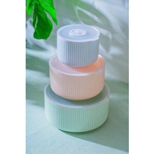 Pure Carmen Renkli Vakum Kapaklı Porselen 6 Parça Kase Seti Por-07096