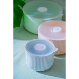 Pure Carmen Renkli Vakum Kapaklı Porselen 6 Parça Kase Seti Por-07096