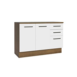 Yale Mutfak Alt Modül 3 Çekmeceli -2 Kapaklı-120 Cm -tezgah Dahil