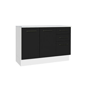 Yale Mutfak Alt Modül 3 Çekmeceli -2 Kapaklı-120 Cm -tezgah Dahil