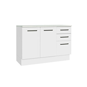 Yale Mutfak Alt Modül 3 Çekmeceli -2 Kapaklı-120 Cm -tezgah Dahil