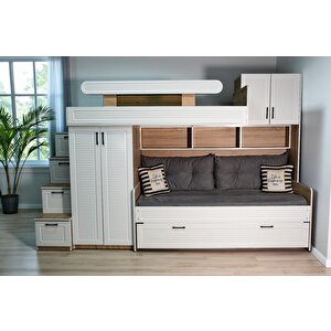 Viola Komple Mdf Membran Dolaplı Yavrulu Ranza Montaj Dahil Mb