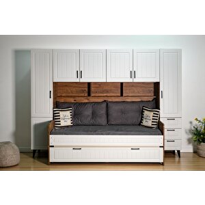 Sweety Komple Mdf Dolaplı Yavrulu Ranza Montaj Dahil
