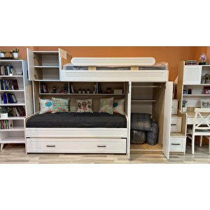 Viola Komple Mdf Membran Dolaplı Yavrulu Ranza Montaj Dahil Cb