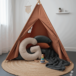 Litera, G Harfi, Yastık, Kırlent, Elyaf Dolgulu, Welsoft Kumaş, 40 Cm