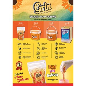 3 Kg Jel Arap Sabunu | Grin Ayçiçek Yağlı Kokulu Jel Sabun | Deterjan Alternatifi Yüzey Temizleyici