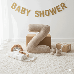 Litera, Z Harfi, Yastık, Kırlent, Elyaf Dolgulu, Welsoft Kumaş, 40 Cm